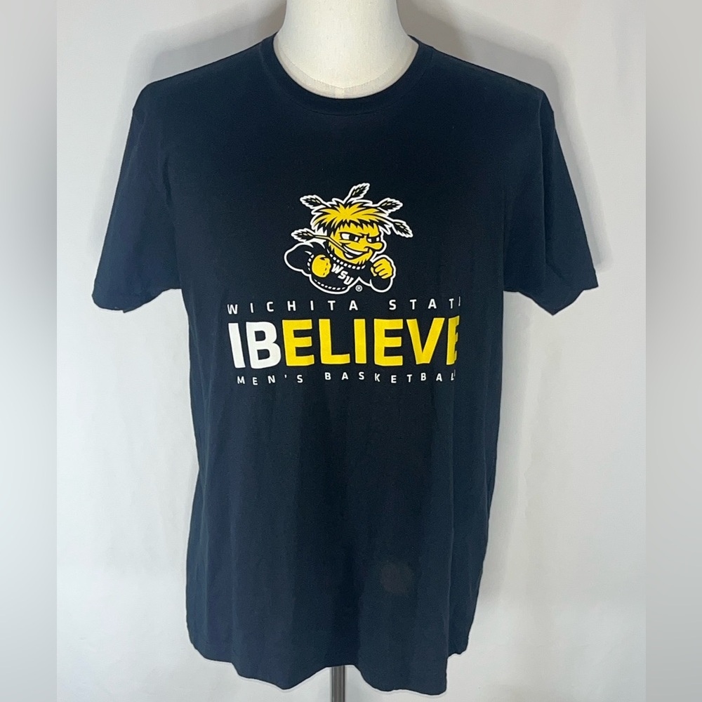 Next Level Wichita State Shockers I Believe Mens Basketball Graphic Shirt Large